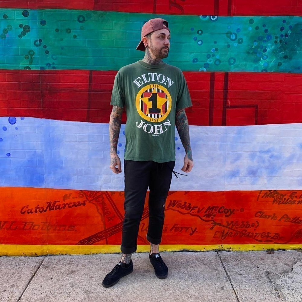 Elton John - The One Tour Shirt vintage 90s Versace print Men’s XL Single Stitch - Picture 3 of 7